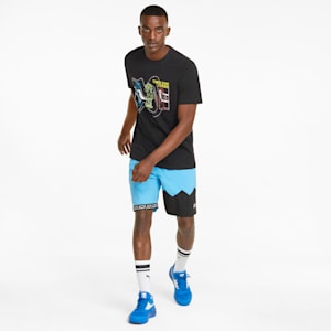 Qualifier Men's Basketball Short Sleeve Tee, Cotton Black-Puma White