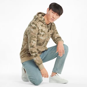CG Printed French Terry Men's Hoodie, Pebble, extralarge