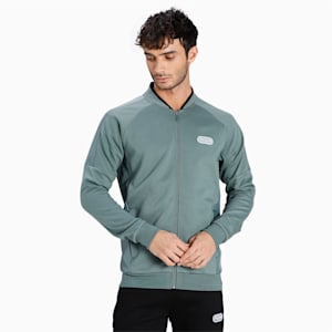 PUMA x one8 Men's Full Zip Slim Fit Jacket, Balsam Green, extralarge-IND