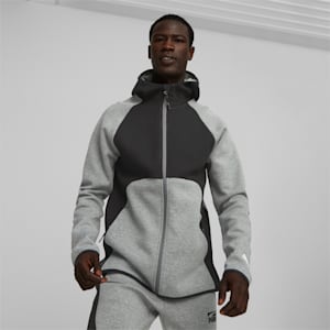 Dime Men's Basketball Jacket, Medium Gray Heather-PUMA Black, extralarge