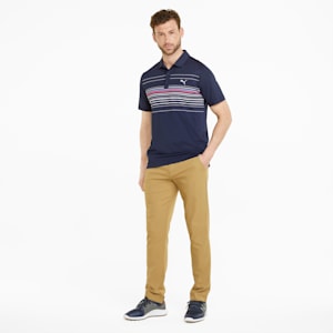Mattr Canyon Men's Golf Polo Shirt, Navy Blazer-Lavendar Pop