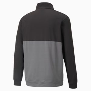 Gamer Colourblock Quarter-Zip Men’s Golf Pullover, Puma Black-QUIET SHADE, extralarge-GBR