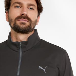 Gamer Colourblock Quarter-Zip Men’s Golf Pullover, Puma Black-QUIET SHADE, extralarge-GBR