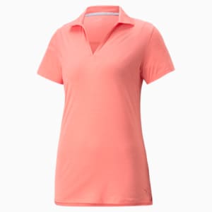 CLOUDSPUN Coast Women's Golf Polo, Carnation Pink Heather
