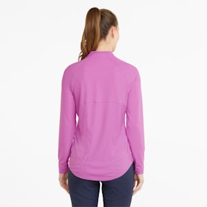 Shine Quarter-Zip Women's Golf Pullover, Mauve Pop