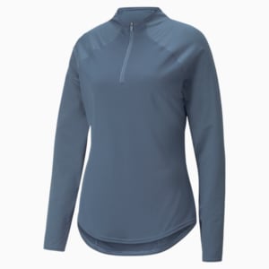 Shine Quarter-Zip Women's Golf Pullover, Evening Sky