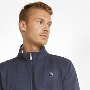 PUMA x ARNOLD PALMER CLOUDSPUN Castle Quarter-Zip Men's Golf Sweater, Navy Blazer Heather, extralarge-GBR