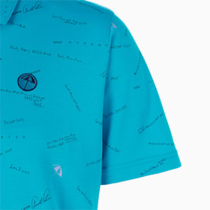 メンズ ゴルフ PUMA x ARNOLD PALMER スコアカード ポロシャツ, Algiers Blue-Navy Blazer