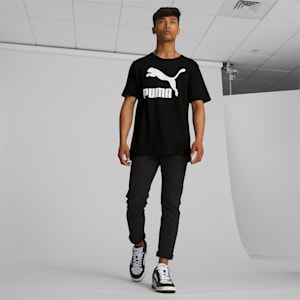 Puma black and white best sale shirt