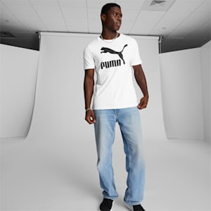 Classics Logo Men's Tee, Puma White-Puma Black, extralarge