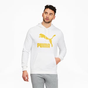 Classics Men's Logo Hoodie FL, Puma White-Bamboo, extralarge