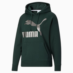 Classics Logo Women's Hoodie FL, Green Gables-Silver, extralarge