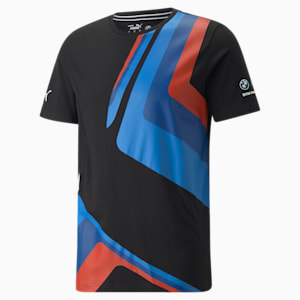 メンズ BMW MMS ステートメント 半袖 Tシャツ, Cotton Black