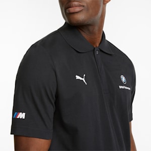 BMW M Motorsport Jacquard Men's Polo Shirt, Cotton Black