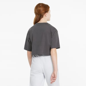 GRL Cropped Youth Tee, Asphalt