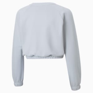 GRL Cropped Crew Neck Youth Sweater, Arctic Ice