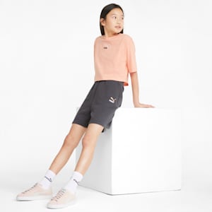 GRL Relaxed Fit Youth Shorts, Asphalt