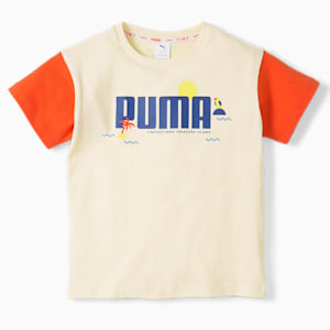 Camiseta PUMA x TINYCOTTONS de colores combinados para niño pequeño, Anise Flower