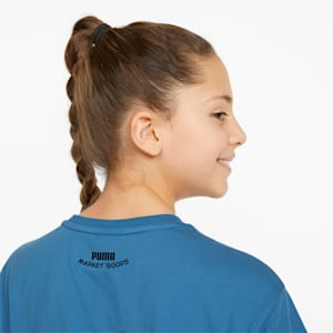 Camiseta estampada PUMA x GARFIELD para niños, Vallarta Blue