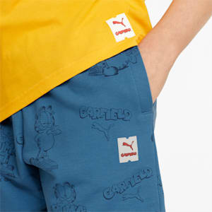 PUMA x GARFIELD Printed Youth Shorts, Vallarta Blue-AOP