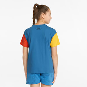 Camiseta de colores combinados PUMA x GARFIELD para niños, Vallarta Blue