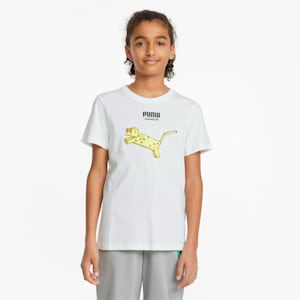 キッズ ボーイズ PUMA x MINECRAFT グラフィック 半袖 Tシャツ 104-152cm, Puma White