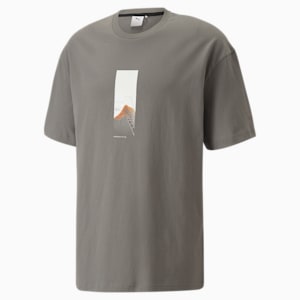 Chrome Roads Graphic Men's T-shirt, Steel Gray