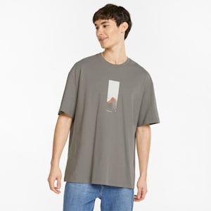 Chrome Roads Graphic Men's T-shirt, Steel Gray