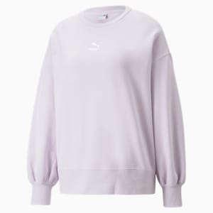 Classics Oversized Crew Women's Sweatshirt, Lavender Fog