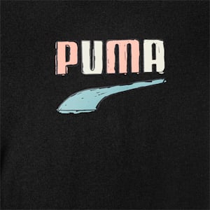 Downtown Logo Crew Neck Men's  T-shirt, Puma Black