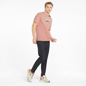 Downtown Logo Crew Neck Men's  T-shirt, Rosette