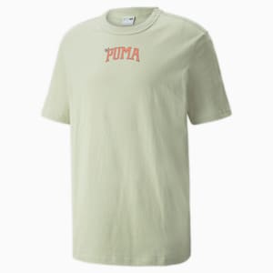 Downtown Graphic Crew Neck Men's  T-shirt, Spring Moss