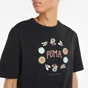 メンズ ダウンタウン DOWNTOWN グラフィック 半袖 Tシャツ, Puma Black-Shell Pink
