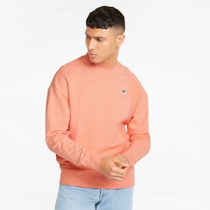 メンズ ダウンタウン DOWNTOWN クルーネック スウェット TR, Peach Pink