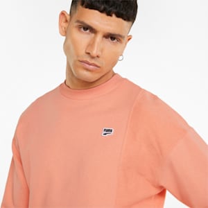 メンズ ダウンタウン DOWNTOWN クルーネック スウェット TR, Peach Pink