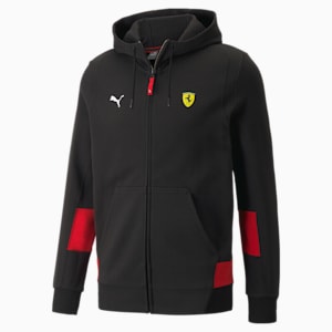 Scuderia Ferrari Race Hooded Men's Sweat Jacket, Puma Black