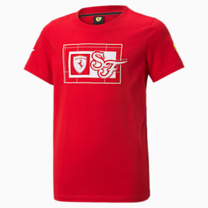 Camiseta estampada Scuderia Ferrari Race JR, Rosso Corsa