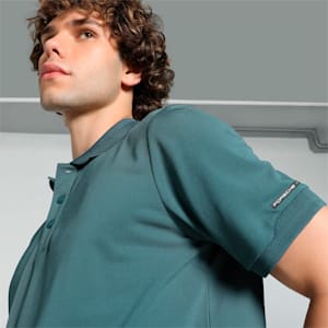 Porsche Design Men's Regular Fit Polo T-shirt, Gray Skies, extralarge-IND