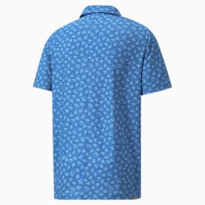 MATTR Pollination Men's Golf Polo Shirt, Bright Cobalt-Bright White