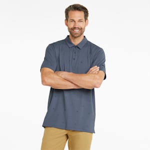 CLOUDSPUN H8 Men's Golf Polo Shirt, Evening Sky-Navy Blazer