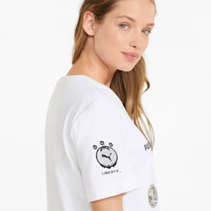 Camiseta con insignia PUMA x LIBERTY para mujer, Puma White