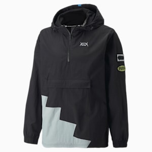 メンズ バスケットボール ショートコーナー プルオーバー, Puma Black-Harbor Mist