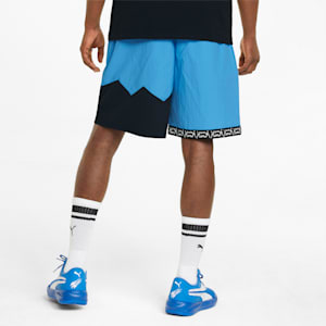 Jaws Woven Men's Basketball Shorts, Bleu Azur-Puma Black