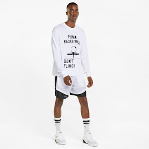 Pick and Roll Men's Basketball Shorts, Puma White-Puma Black