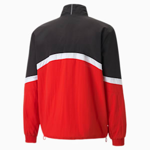 Chaqueta de básquetbol Clyde para hombre, Puma Black-High Risk Red