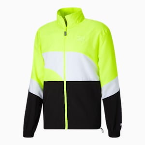 Clyde Men's Basketball Jacket, Lime Squeeze-Puma Black