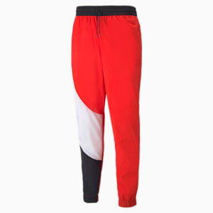 Clyde Men's Basketball Pants, High Risk Red-Puma White