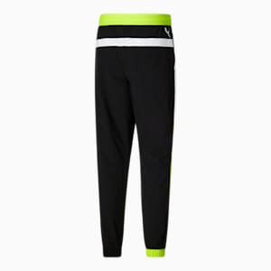 Clyde Men's Basketball Pants, Puma Black-Lime Squeeze