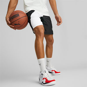 Shorts de basquetbol para hombre Clyde, PUMA Black-PUMA White, extralarge
