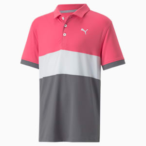 CLOUDSPUN Highway Youth Golf Polo Shirt, Sunset Pink-QUIET SHADE